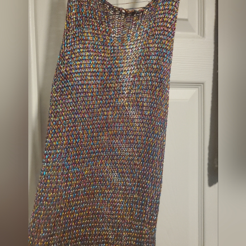 Multicolor Metallic Dress
